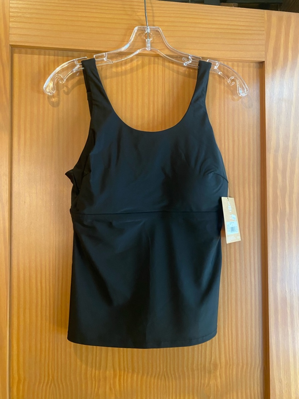 Women’s Black Sports Tankini Top/Swimsuit Top NWT Size S